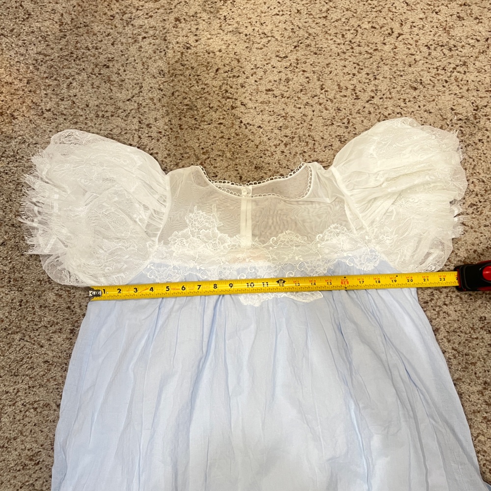 Power Blue cottagecore fairycore Cotton Dress Nightgown traditional wife Medium - Picture 8 of 10